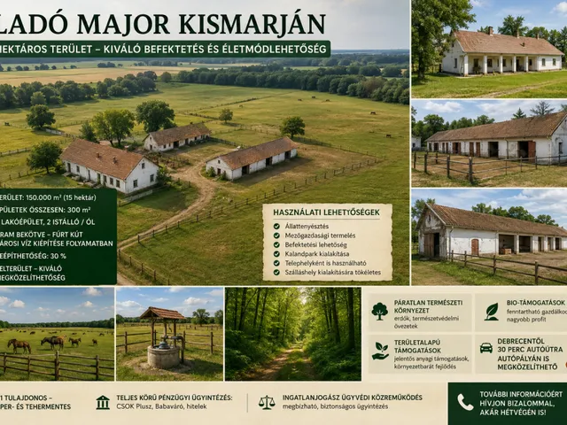 Eladó mezőgazdasági ingatlan Kismarja 150000 nm
