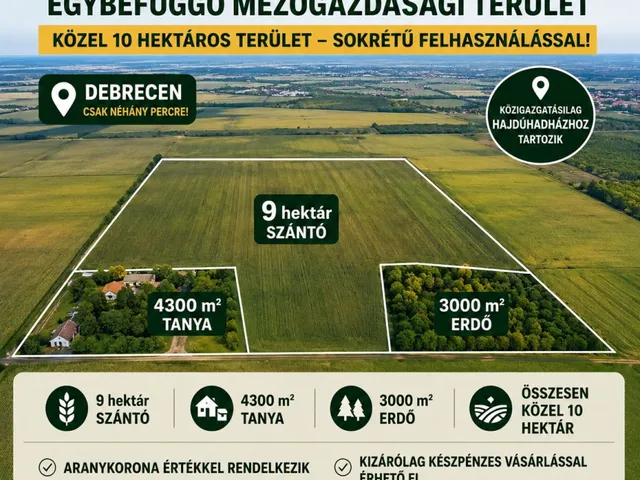Eladó mezőgazdasági ingatlan Hajdúhadház 96342 nm
