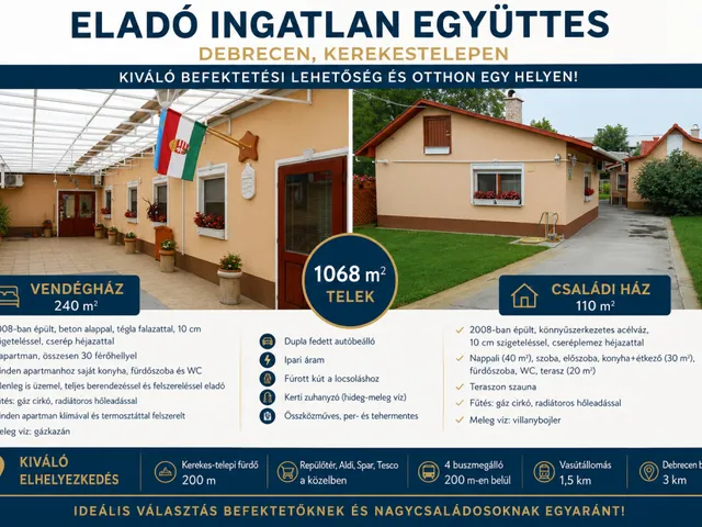 Eladó kereskedelmi és ipari ingatlan Debrecen, Kerekestelep 350 nm