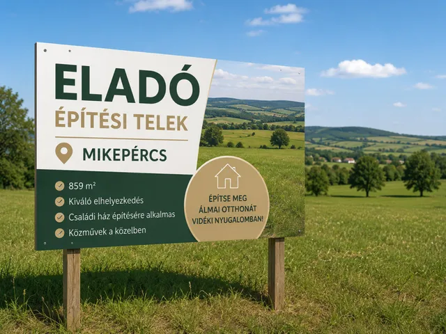 Eladó telek Mikepércs 859 nm