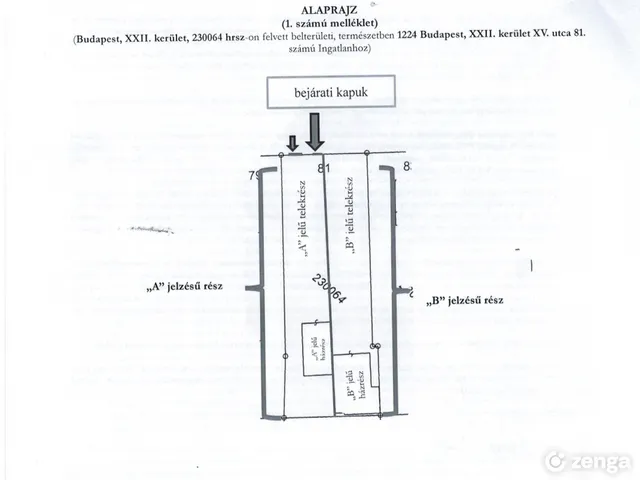Eladó telek Budapest XXII. kerület, Baross Gábor telep 528 nm