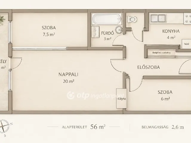 Eladó lakás Budapest XIII. kerület 56 nm