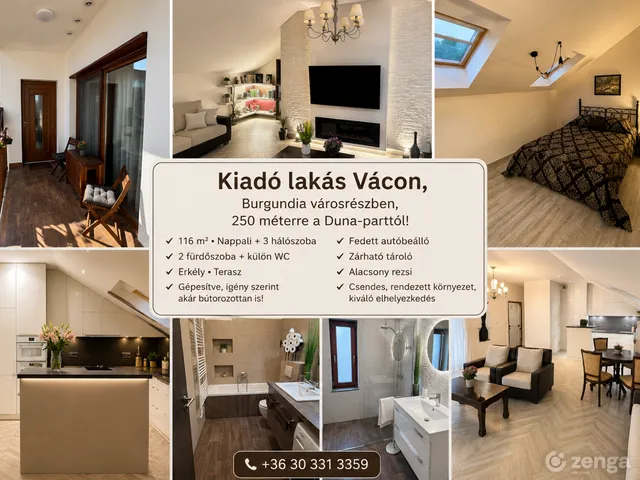 Kiadó lakás Vác, Burgundia 116 nm
