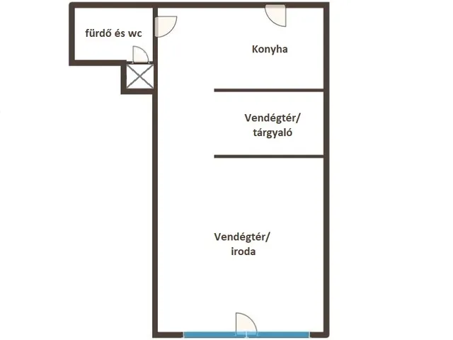 Kiadó kereskedelmi és ipari ingatlan Budapest V. kerület, Belváros, Belgrád rakpart 49 nm