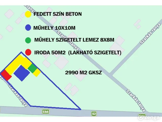 Eladó kereskedelmi és ipari ingatlan Kecskemét, Szarkás 300 nm