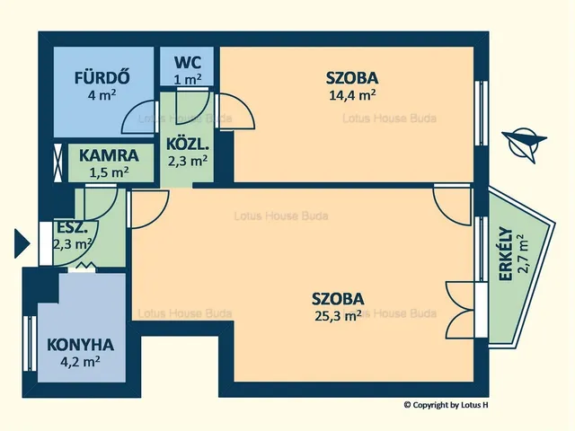Eladó lakás Budapest XI. kerület, Sasad-Sashegy XI. ker., Radvány utca 55 nm