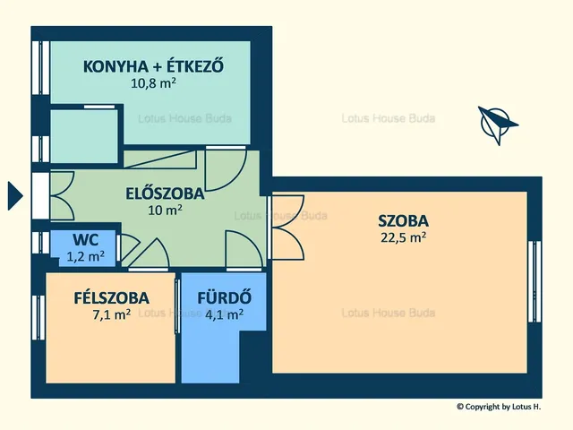 Eladó lakás Budapest XI. kerület, Kelenföld 56 nm