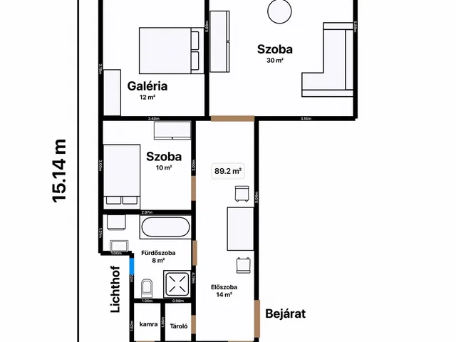 Eladó lakás Budapest VI. kerület, Király utca 89 nm