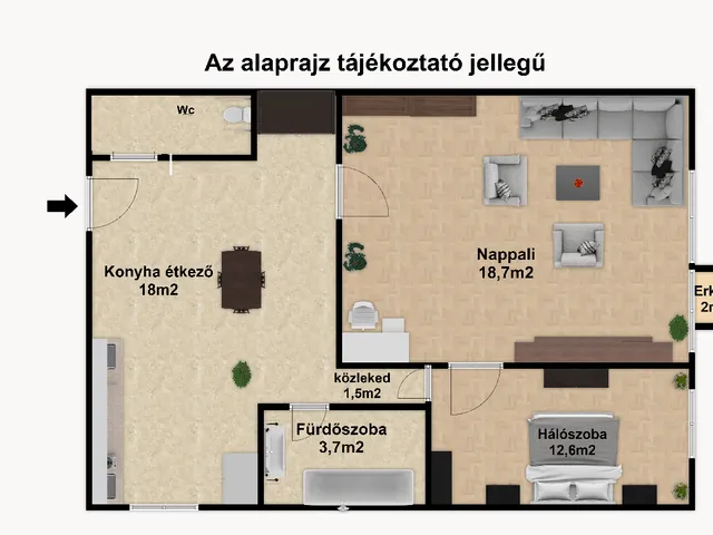 Eladó lakás Budapest XIV. kerület, Törökőr 56 nm