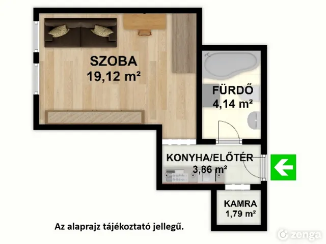 Eladó lakás Budapest XI. kerület 28 nm