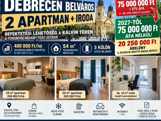 Eladó lakás Debrecen, Belváros 54 nm