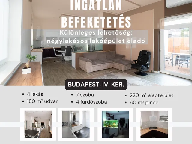 Eladó ház Budapest IV. kerület, Újpest 220 nm
