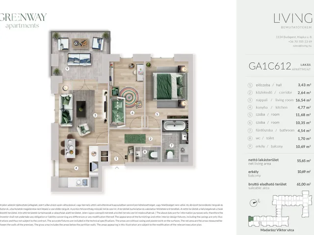 Eladó lakás Budapest XIII. kerület, Angyalföld 56 nm