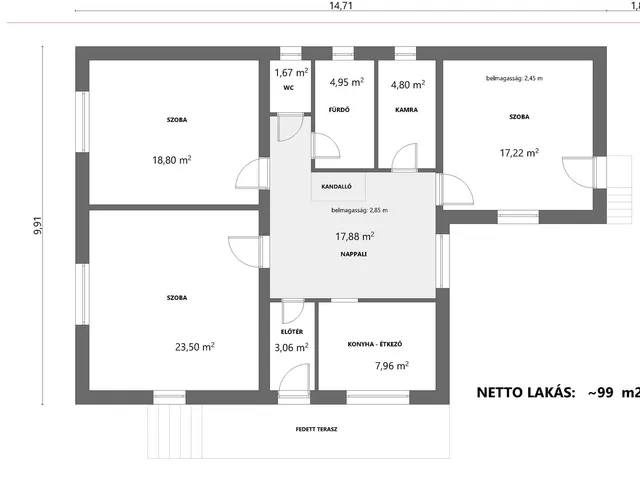 Eladó lakás Dunaszeg, Zrínyi Miklós u. 38. 100 nm