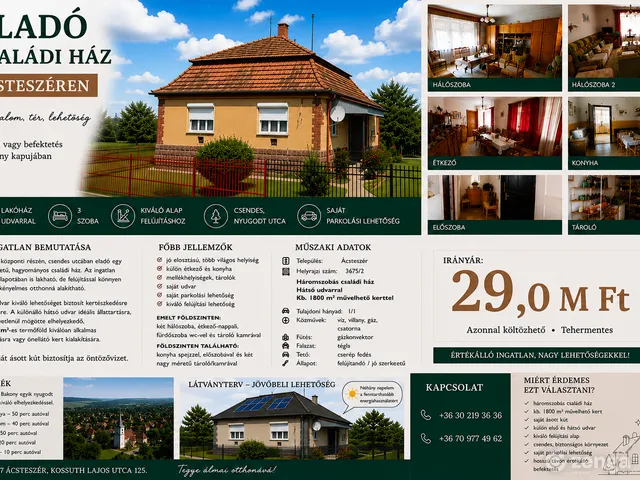 Eladó ház Ácsteszér 80 nm