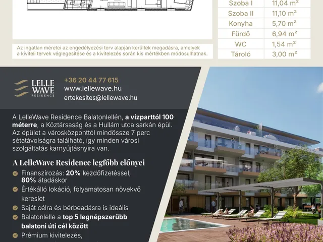 Eladó lakás Balatonlelle, Köztársaság utca 28. 74 nm