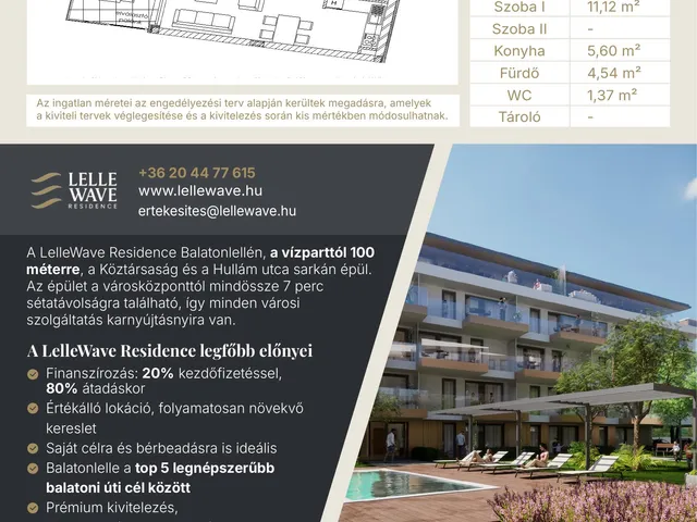 Eladó lakás Balatonlelle, Köztársaság utca 28. 49 nm