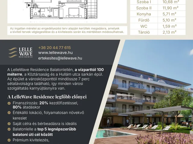 Eladó lakás Balatonlelle, Köztársaság utca 28. 70 nm