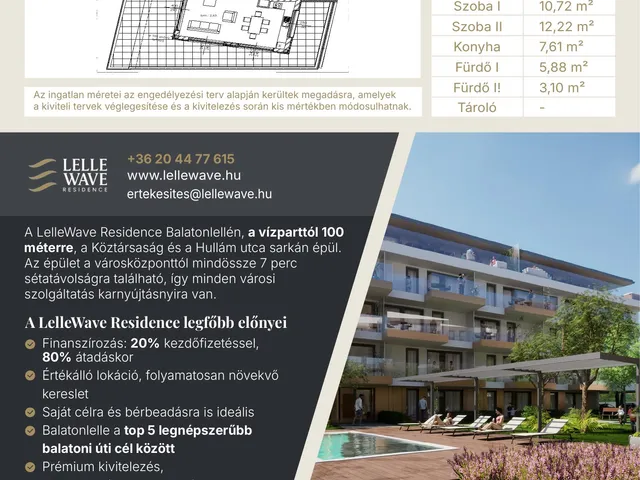 Eladó lakás Balatonlelle, Köztársaság utca 28. 77 nm