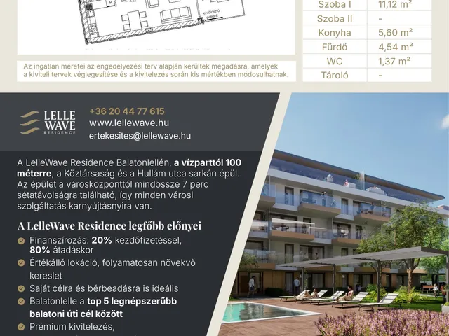 Eladó lakás Balatonlelle, Köztársaság utca 28. 49 nm