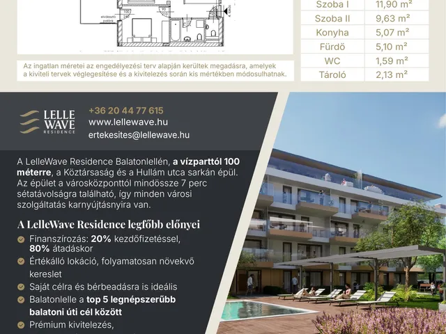Eladó lakás Balatonlelle, Köztársaság utca 28. 67 nm