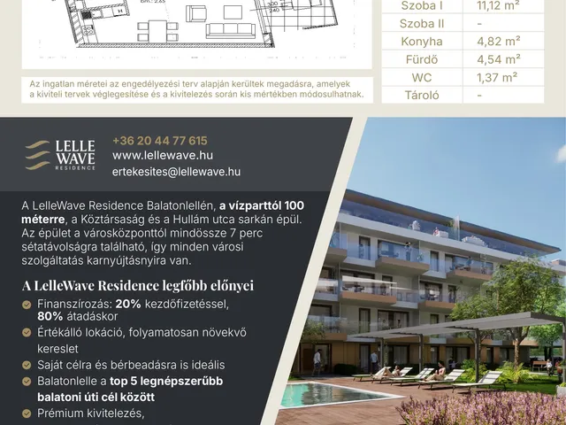 Eladó lakás Balatonlelle, Köztársaság utca 28. 49 nm