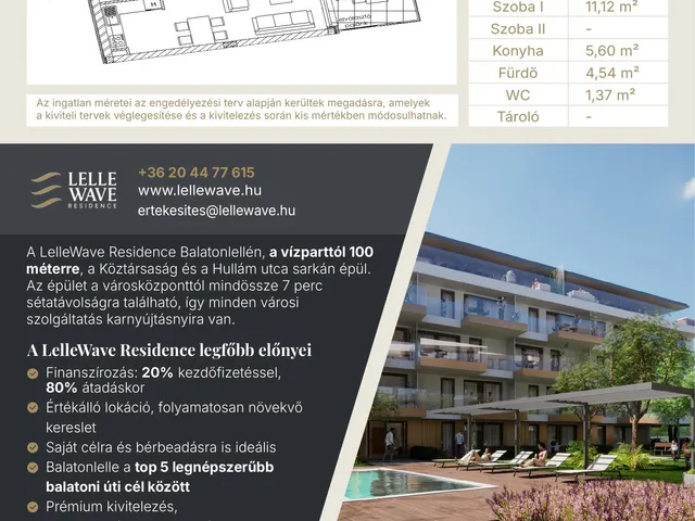 Eladó lakás Balatonlelle, Köztársaság utca 28. 49 nm