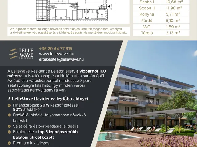 Eladó lakás Balatonlelle, Köztársaság utca 28. 70 nm