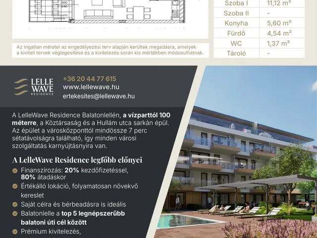 Eladó lakás Balatonlelle, Köztársaság utca 28. 49 nm