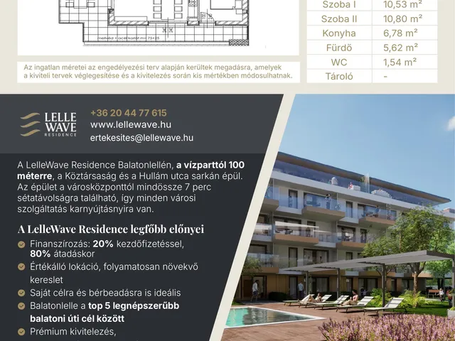 Eladó lakás Balatonlelle, Köztársaság utca 28. 60 nm