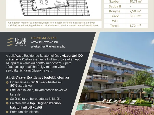 Eladó lakás Balatonlelle, Köztársaság utca 28. 54 nm