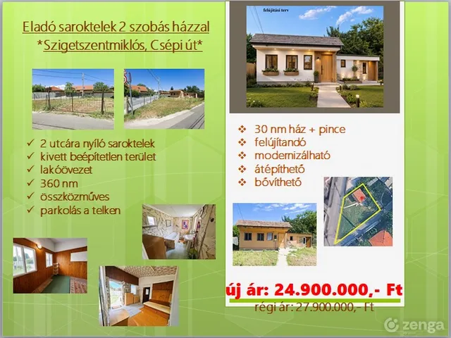 Eladó ház Szigetszentmiklós, Bucka 30 nm
