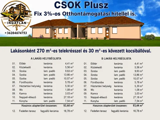 Eladó ház Hajdúsámson, Sámsonkert 93 nm