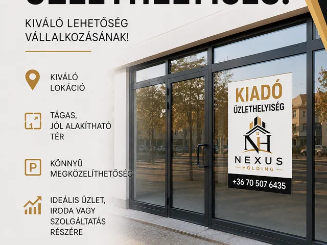Kiadó kereskedelmi és ipari ingatlan Kisvárda 60 nm