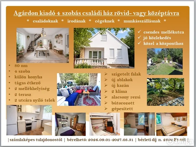 Kiadó ház Gárdony, Agárd 85 nm