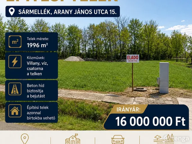 Eladó telek Sármellék 1996 nm