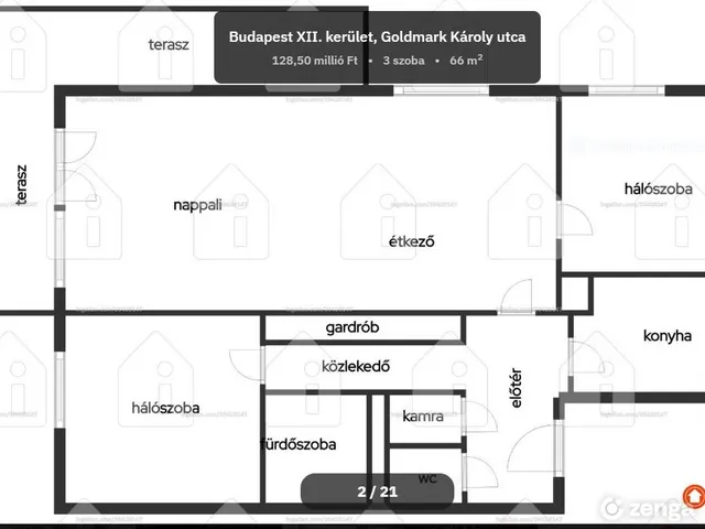 Eladó lakás Budapest XII. kerület, Kissvábhegy 66 nm