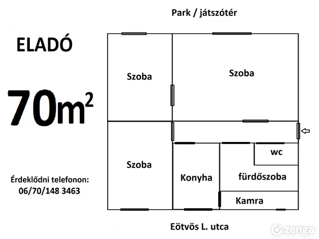 Eladó lakás Ajka 70 nm
