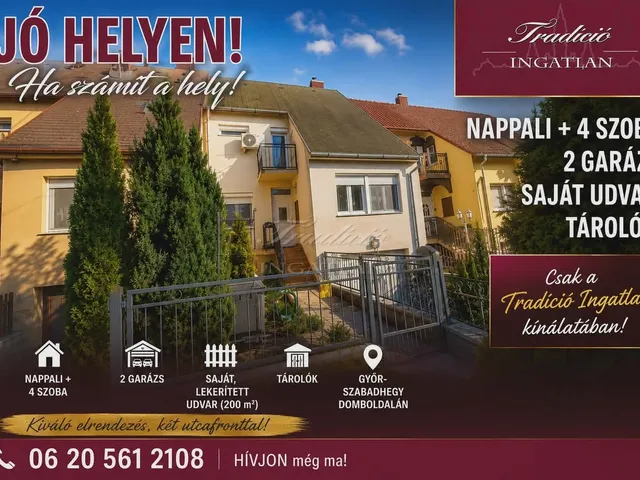 Eladó ház Győr, Szabadhegy 120 nm
