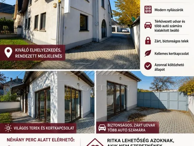 Eladó ház Győr, Gyárváros 255 nm