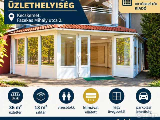 Kiadó kereskedelmi és ipari ingatlan Kecskemét, Széchenyiváros 51 nm