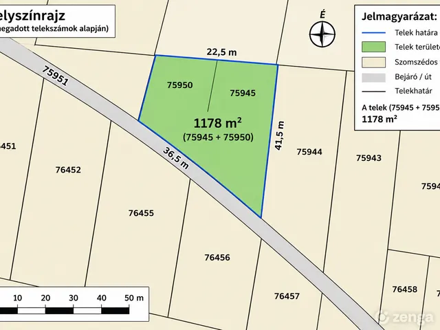 Eladó telek Miskolc, Észak-Kilián 1178 nm