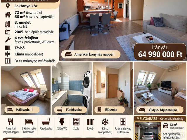 Eladó lakás Komárom 70 nm