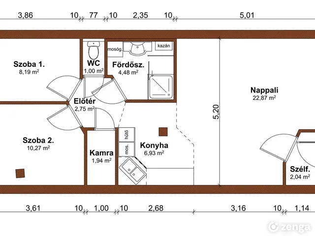 Kiadó lakás Békéscsaba, Belváros 61 nm