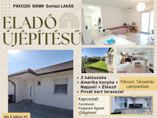 Eladó lakás Pákozd 80 nm