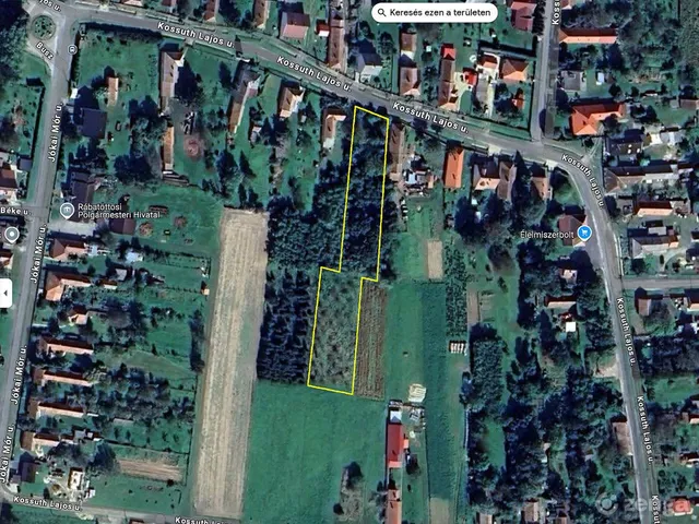 Eladó telek Rábatöttös 1200 nm