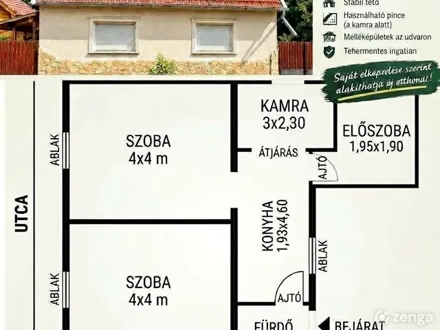 Eladó ház Szolnok, Pletykafalu 60 nm