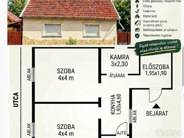 Eladó ház Szolnok, Pletykafalu 60 nm