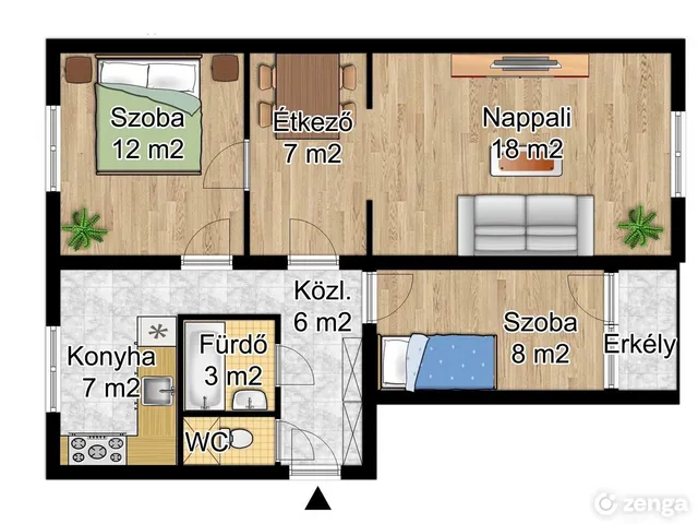 Eladó lakás Székesfehérvár, Ősz utca 62 nm