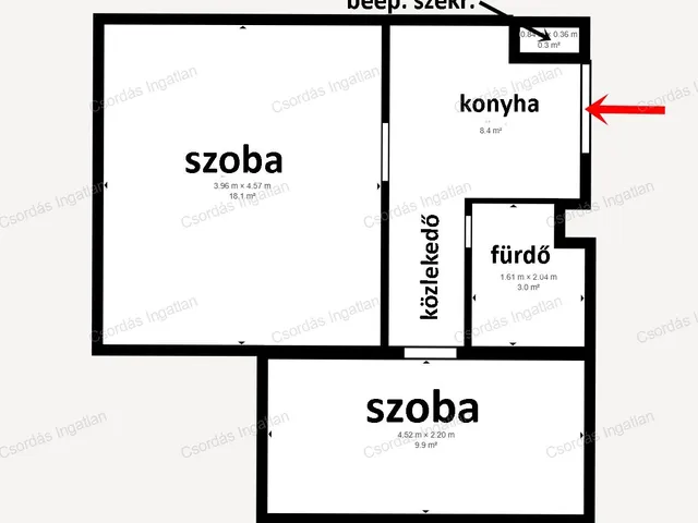 Eladó lakás Várpalota, Mátyás Király utca 42 nm